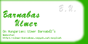 barnabas ulmer business card